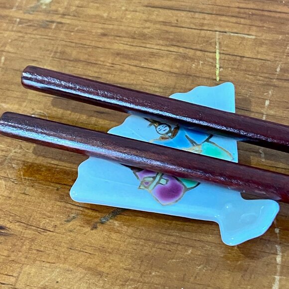 Set of 5 Vintage Porcelain Chopstick Rest w/box - Unused - Picture 7 of 12